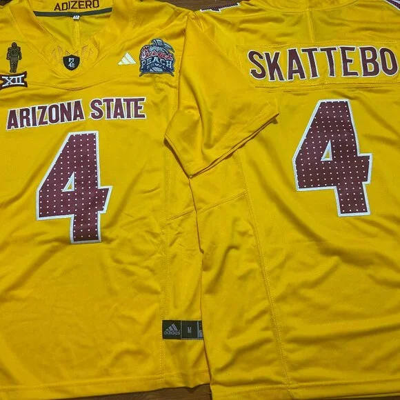 adidas | Shirts | Adidas Arizona State Cam Skattebo Mens Jersey Sz